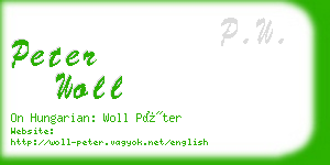 peter woll business card